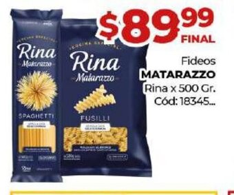 Diarco Matarazzo Fideos Rina x 500gr oferta