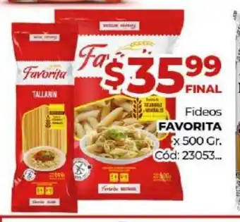 Diarco Favorita Fideos x 500 gr oferta