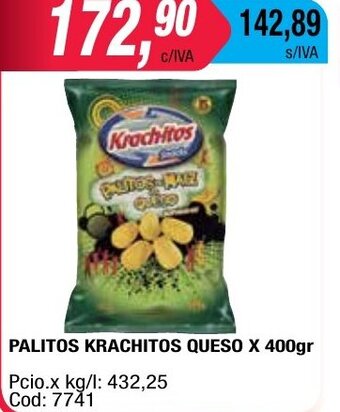 Maxiconsumo Krachitos Palitos Queso x 400gr oferta