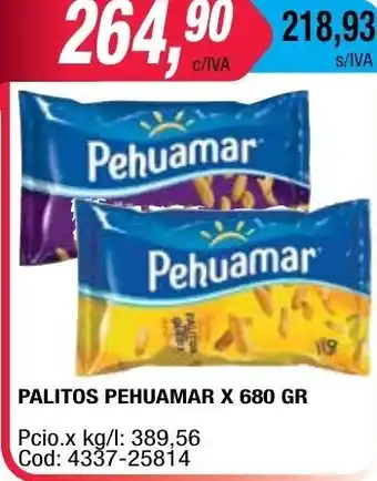 Maxiconsumo Pehuamar Palitos x 680gr oferta