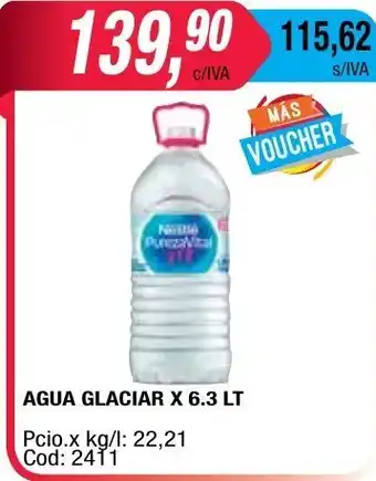 Maxiconsumo Agua Glaciar x 6.3Lt oferta