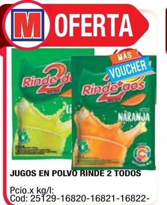 Maxiconsumo Jugos En Polvo Rinde 2 Todos oferta