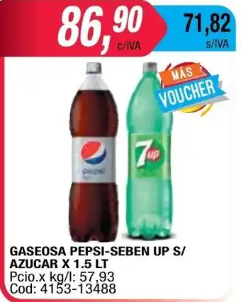 Maxiconsumo Pepsi-Seben Up Gaseosa S/Azucar x 1.5Lt oferta