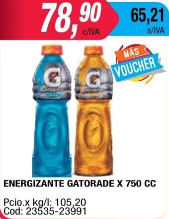 Maxiconsumo Gatorade Energizante x 750cc oferta