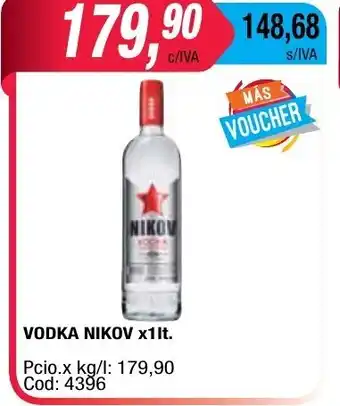 Maxiconsumo Nikov Vodka 1lt oferta