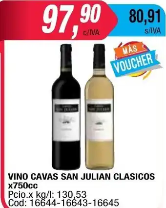 Maxiconsumo Vino Cavas San Julian Clasicos x 750cc oferta