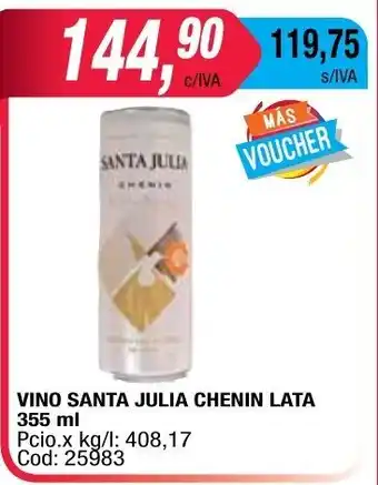 Maxiconsumo Santa Julia Vino Chenin Lata 355ml oferta