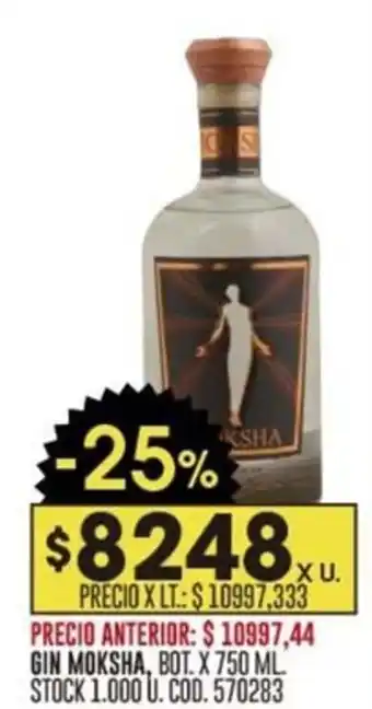 Coto GIN MOKSHA, BOT. X 750 ML. oferta