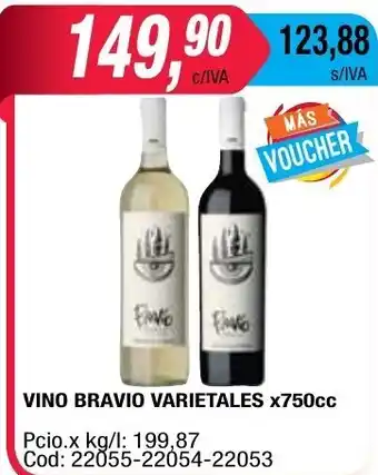 Maxiconsumo Bravio Vino Varietales 750cc oferta