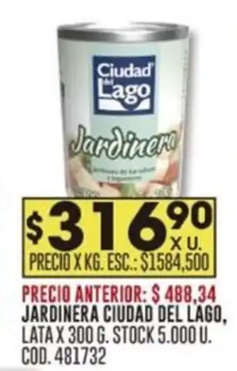 Coto JARDINERA CIUDAD DEL LAGO, LATA X 300 G. oferta
