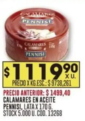 Coto CALAMARES EN ACEITE PENNISI, LATA X 170 G. oferta