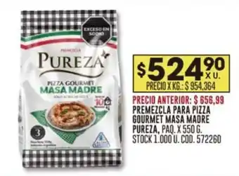 Coto PREMEZCLA PARA PIZZA GOURMET MASA MADRE PUREZA, PAQ. X 550 G. oferta