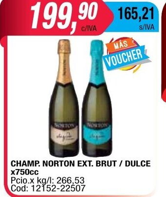 Maxiconsumo Norton Champ Ext Brut/Dulce x 750cc oferta