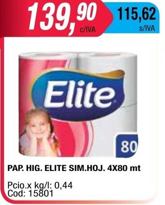 Maxiconsumo Elite Pap.Hig Sim Hoj. 4x80mt oferta