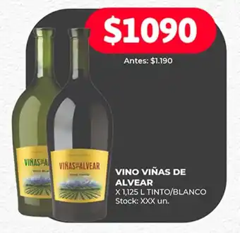 Supermercados Tadicor VINO VIÑAS DE ALVEAR X 1,125 L TINTO/BLANCO oferta
