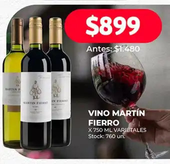 Supermercados Tadicor VINO MARTÍN FIERRO X 750 ML VARIETALES oferta
