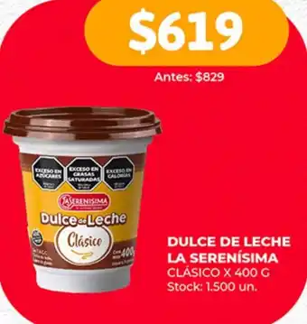 Supermercados Tadicor DULCE DE LECHE LA SERENÍSIMA CLÁSICO X 400 G oferta