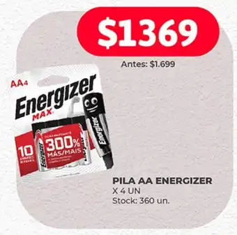 Supermercados Tadicor PILA AA ENERGIZER X 4 UN oferta