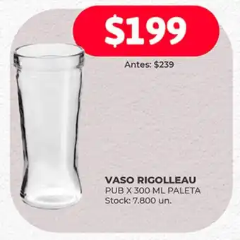Supermercados Tadicor VASO RIGOLLEAU PUB X 300 ML PALETA oferta