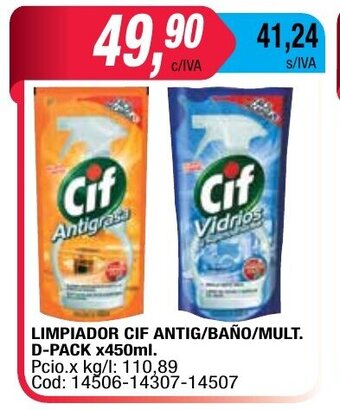 Maxiconsumo Cif Limpiador Antig/Baño/Mult. D-Pack x 450ml oferta