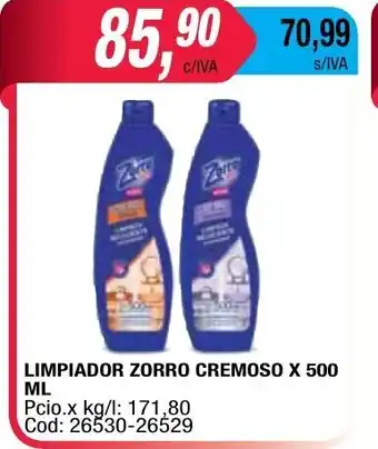 Maxiconsumo Zorro Limpiador Cremoso x 500ml oferta