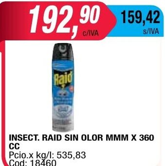 Maxiconsumo Raid Sin Olor MMM Insect x 360cc oferta