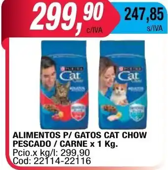 Maxiconsumo Cat Chow Pescado Alimentos P/Gatos/Carne x 1kg oferta