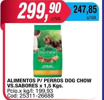 Maxiconsumo Dog Chow Alimentos P/Perros V. Sabores x 1,5kgs oferta
