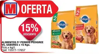 Maxiconsumo Perros Pedigree Alimentos P/ Vs Sabores 15kgs oferta