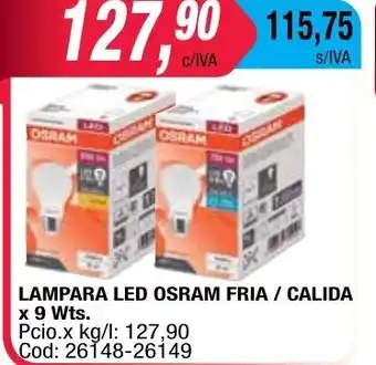 Maxiconsumo LED Osram Fria/Calida Lampara 9wts oferta