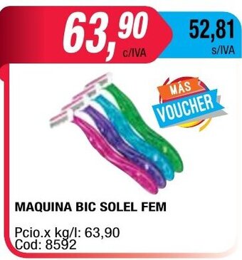 Maxiconsumo Maquina BIC Solel Fem oferta