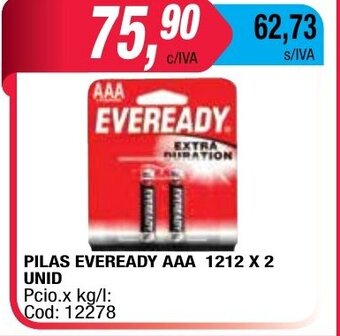 Maxiconsumo Eveready AAA Pilas 1212 x 2 Unid oferta