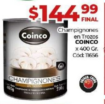 Diarco Coinco Champignones en Trozos x 400gr oferta