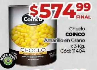 Diarco Coinco Choclo Amarillo en Grano x 3 kg oferta