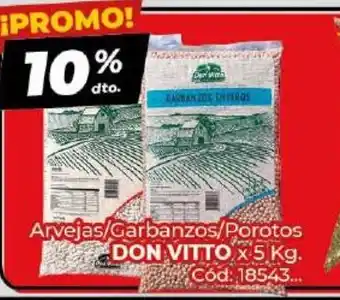 Diarco Don Vitto Arvejas / Garbanzos / Porotos x 5 kg oferta