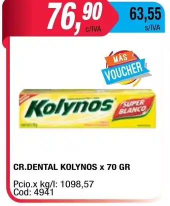 Maxiconsumo Kolynos CR. Dental x 70gr oferta