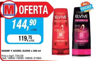 Maxiconsumo Elvive Shamp Y. Acond x 200ml oferta