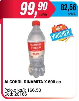 Maxiconsumo Dinamita Alcohol x 600cc oferta
