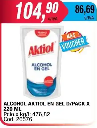 Maxiconsumo Aktiol Alcohol En Gel D/Pack x 220ml oferta