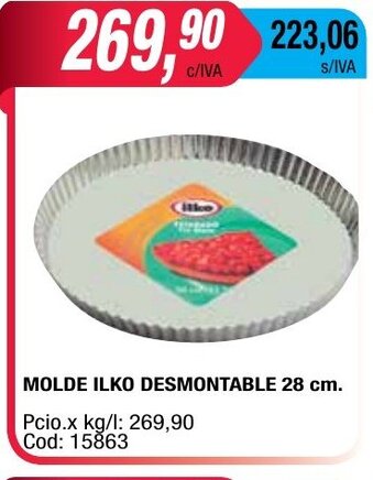 Maxiconsumo Molde Ilko Desmontable 28cm oferta