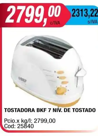 Maxiconsumo Tostadora BKF 7 Niv. De Tostado oferta
