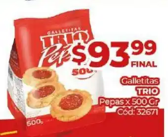 Diarco Trio Galletitas Pepas x 500gr oferta