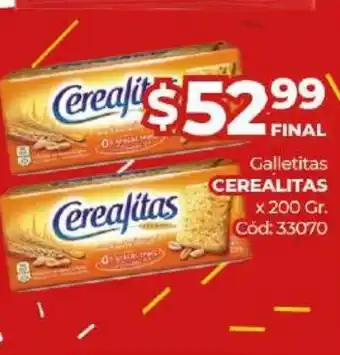 Diarco Cerealitas Galletitas x 200gr oferta