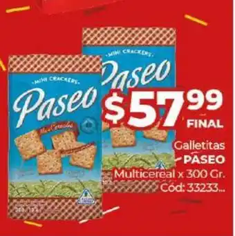 Diarco Paseo Galletitas Multicereal x 300gr oferta
