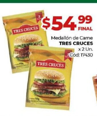 Diarco Tres Cruces Medallón de Carne x 2 un. oferta