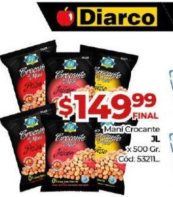 Diarco JL Mani Crocante x 500gr oferta