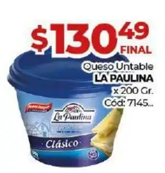 Diarco La Paulina Queso Untable x 200gr oferta