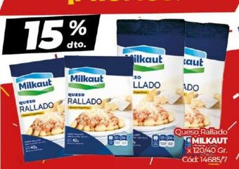 Diarco Milkaut Queso Rallado x 120/40 gr oferta