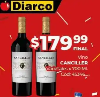 Diarco Canciller Vino Varietales x 700 ml oferta