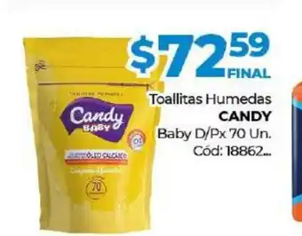 Diarco Candy Toallitas Humedas Baby D/Px 70 Un oferta